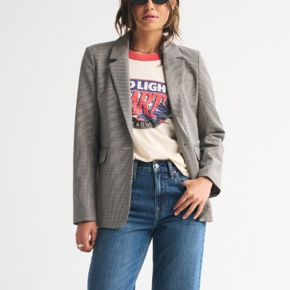 Lane Bryant Women's Grey Pin Striped Blazer Jacket Career Work Plus Size 22 2X